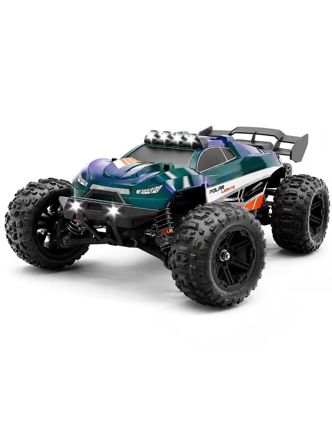 Womaqu HS14422 RC-Auto für Erwachsene 1:14 Bürstenloser RC-Wagen 4WD 52 km/h, Ölgefüllte Stoßdämpfer, Metallantriebsstrang, 2×1500mAh Akkus, 2 Reifensätze, LED, 3S Upgrade auf bis zu 70 km/h,