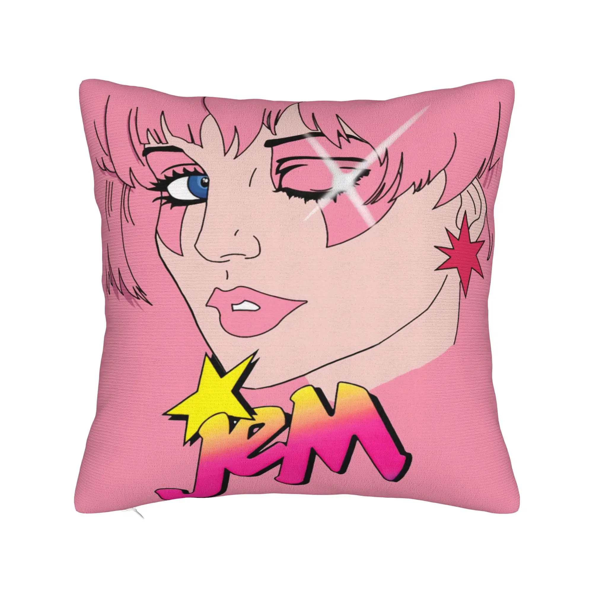 Jem And The Holograms Pillow Cover Merchandise Printed Cushion Cover Gift  Throw Pillow Case Cover Home Multi Size
