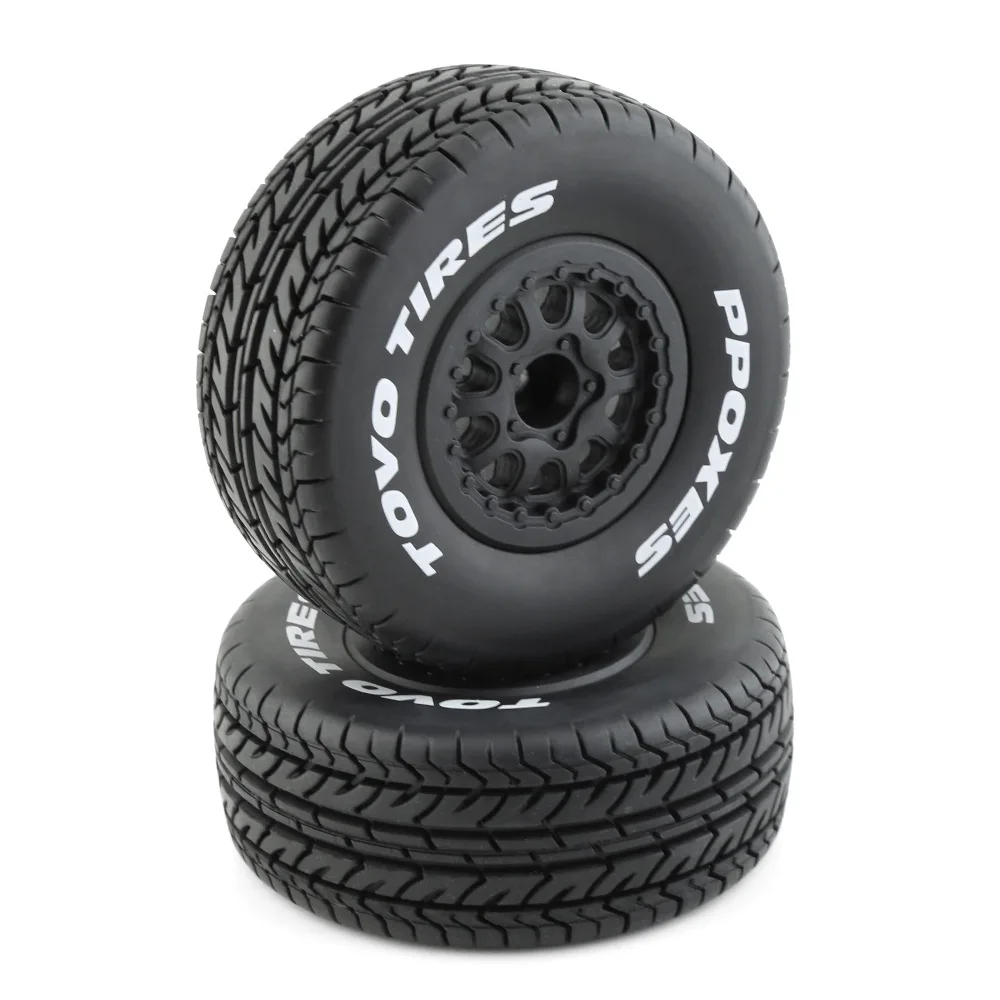 1/10 RC Truck Tires OD 110mm And Wheels 12mm Hex RC Short Course Tyres for 1:10 Scale RC Off Road Truck Car Traxxas Slash 2WD