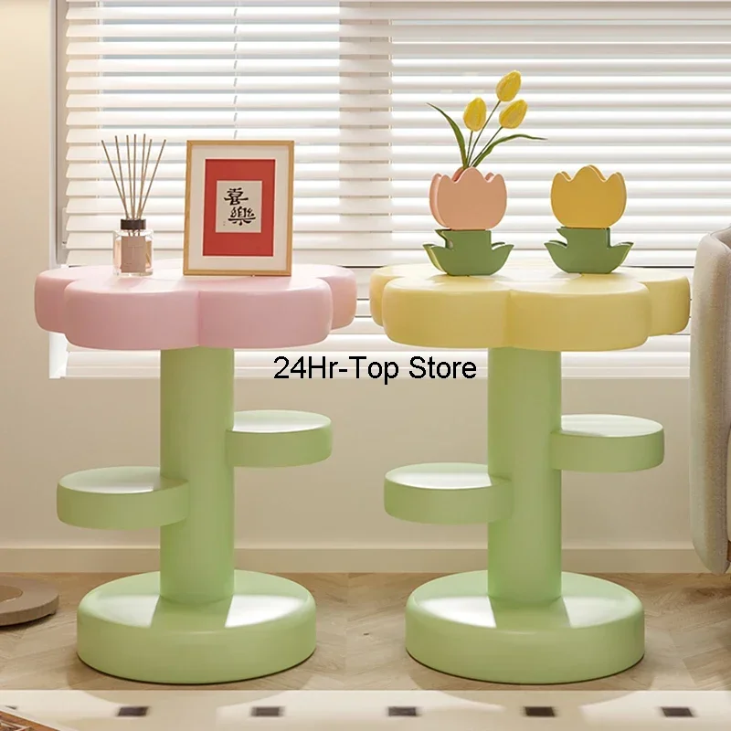 

Nordic Style Flower Thaped Table Modern Organizer Bedroom Coffee Tables Irregular Night Mesa Plegable Entrance Hall Furniture