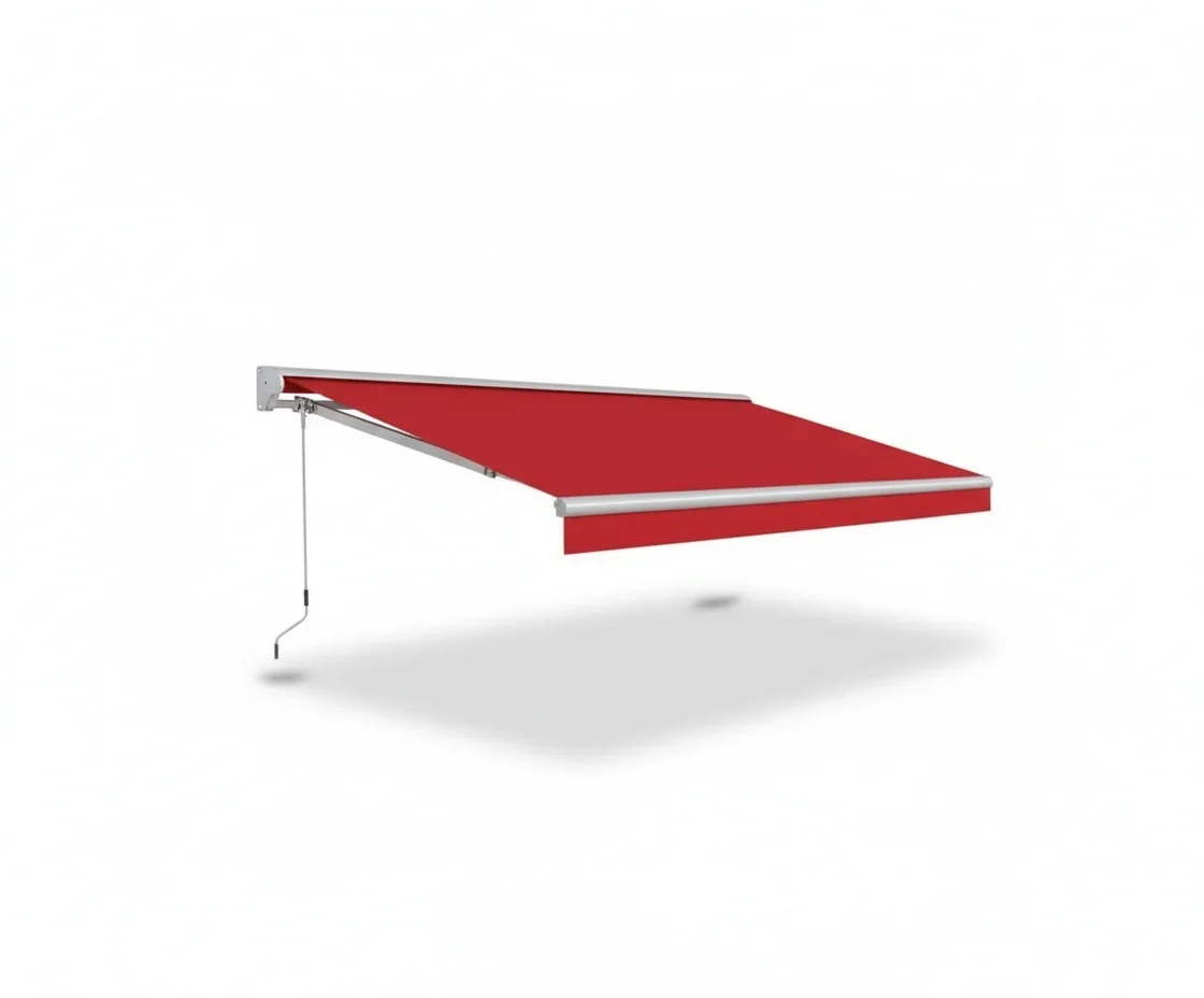 Retractable Awning, 2 x 1.5m Aluminum Balcony Sunshade, Waterproof Outdoor Window Awning, Manual Extendable Cassette Awning
