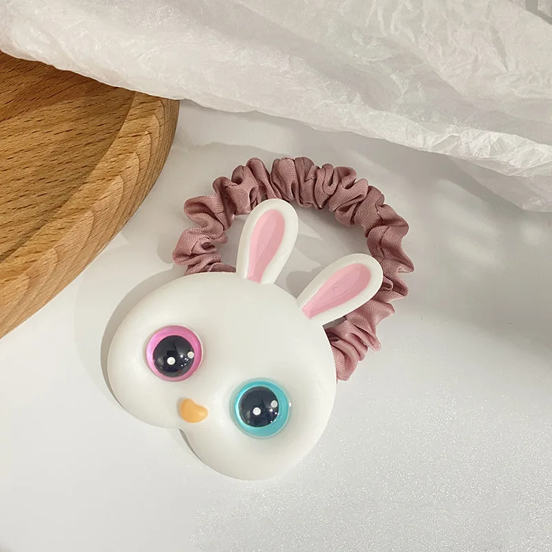 Fashion Cartoon Animal Face Hairband Cute Big Eyes Rabbit Cat Elastic Headrope for Women Children Girl Headwear Hair Accessories