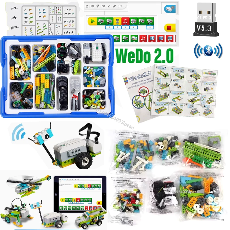 new-technical-wedo-20-core-educational-set-building-blocks-for-school-education-diy-45300-scratch-30-kids-toy-christmas-gift