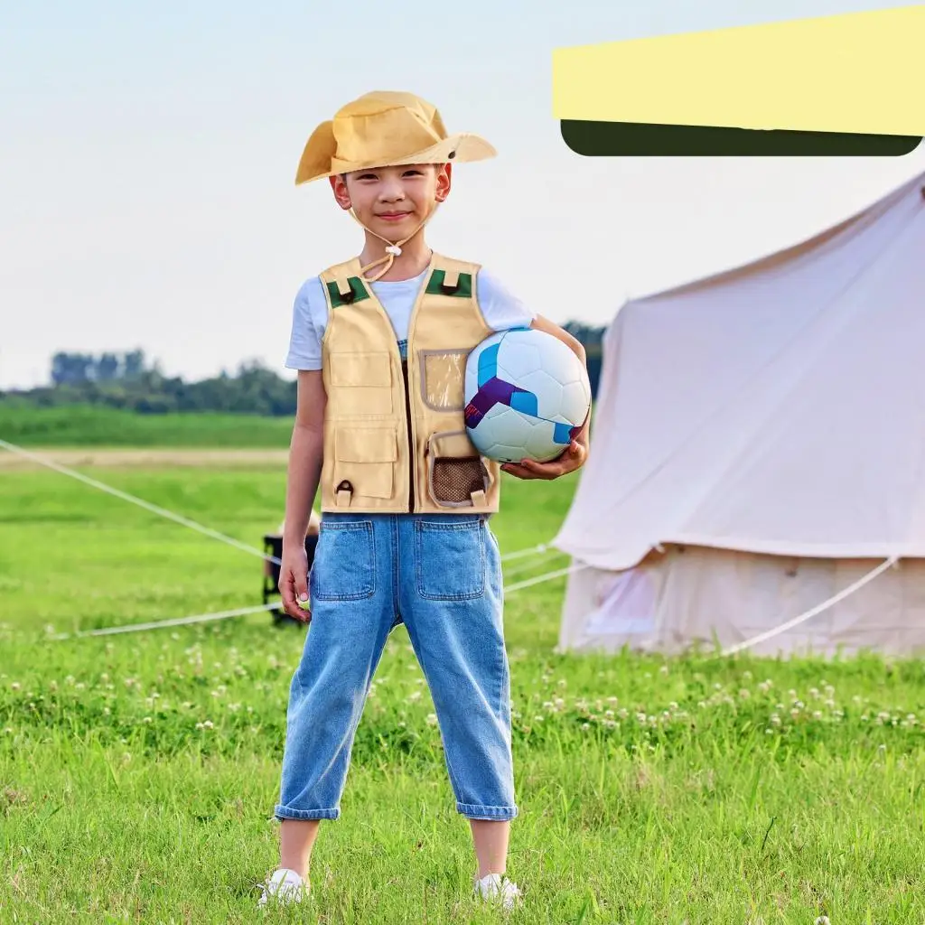 Kids Outdoor Explorer Kit Role Play Costumes Stage Performances Costume Carnival