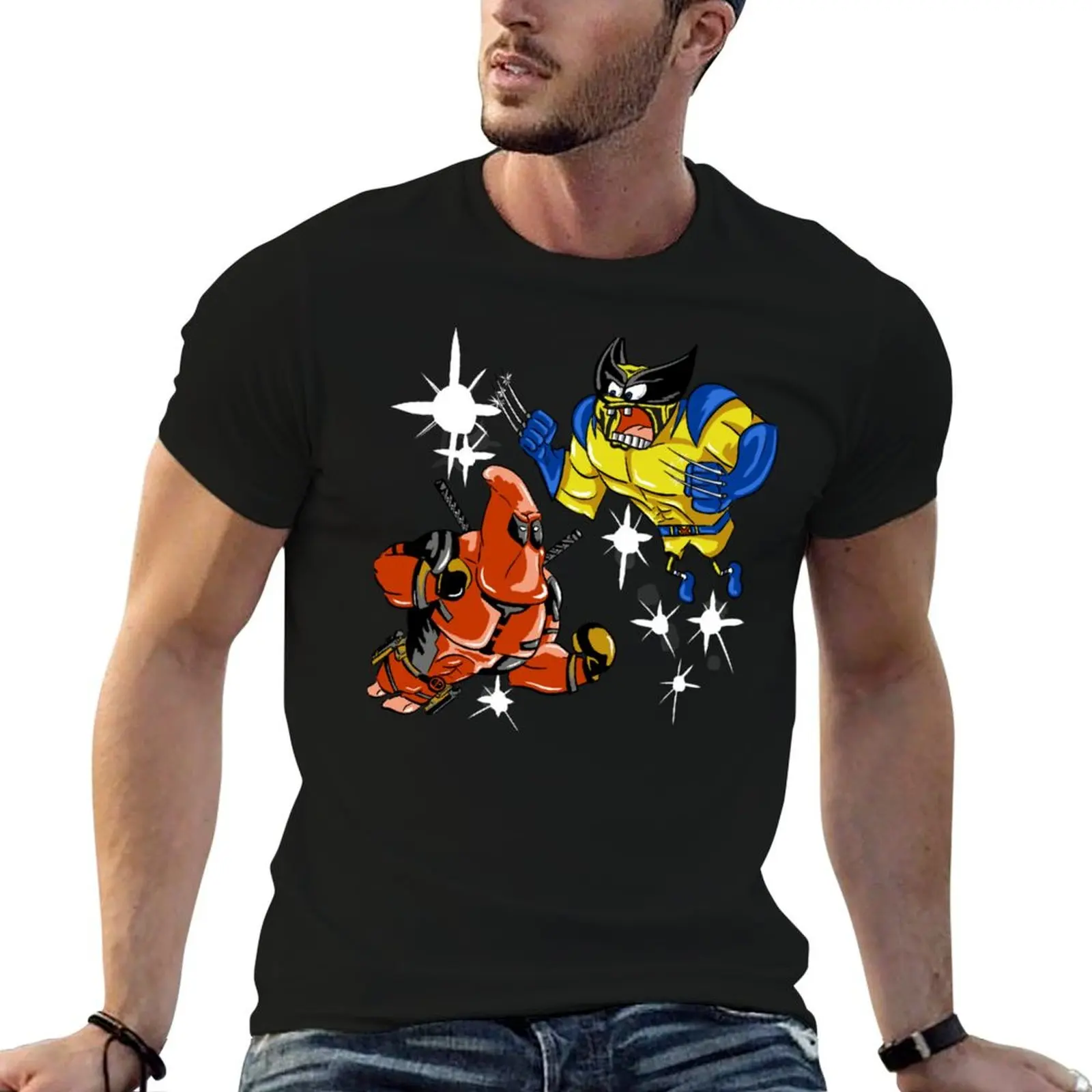 Wolverbob vs Patrickool T-Shirt Basic Daily Outfit Short Sleeve Tee