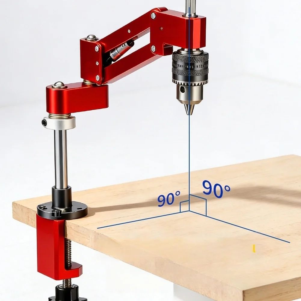 Tapping Cantilever Bracket for Hand Drill Aluminum Alloy Anodized 200x30x300mm Dual Mode Vertical Horizontal Use