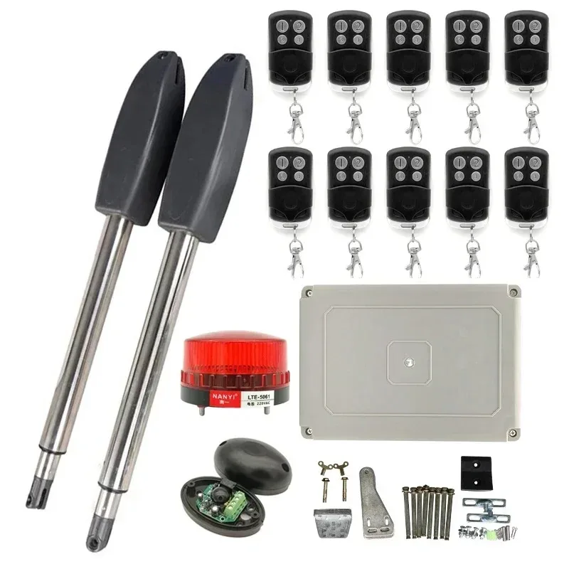 400KG Electric Swing Gate Opener Kit with Pull Arm Drive Motor Actuator Automatic Door Operator with Multi Remote Control Option
