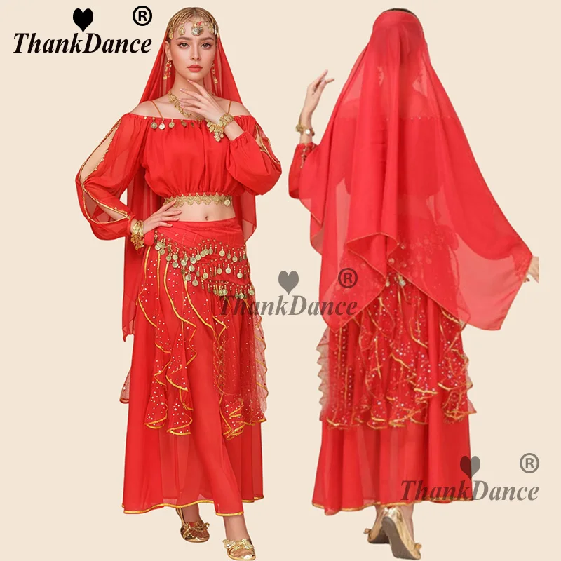 Belly Dance Costumes Women Bollywood Indian Egyptian Belly Dance Dance For Adult For Women 4pcs Oriental Dance Costumes Clothing
