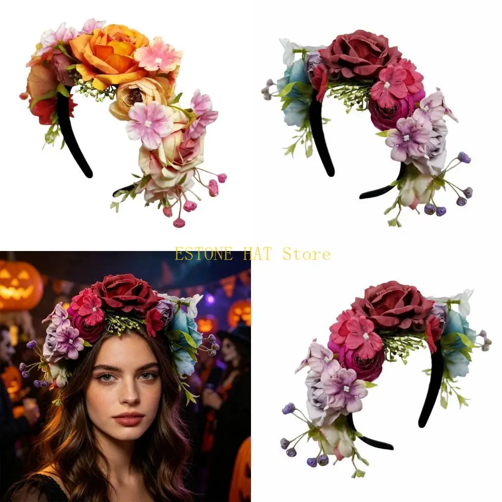 

49MF Elegant Waterproof Hair Clip With False Flower Perfect For Outdoor Activity