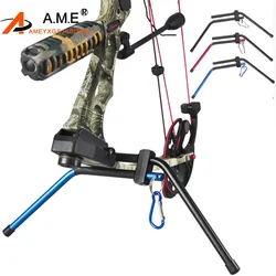 1pc Archery Compound Bow Stand Aluminum Alloy Bow Holder Rack Removable Compound Bow Stands Hunting Shooting Stands