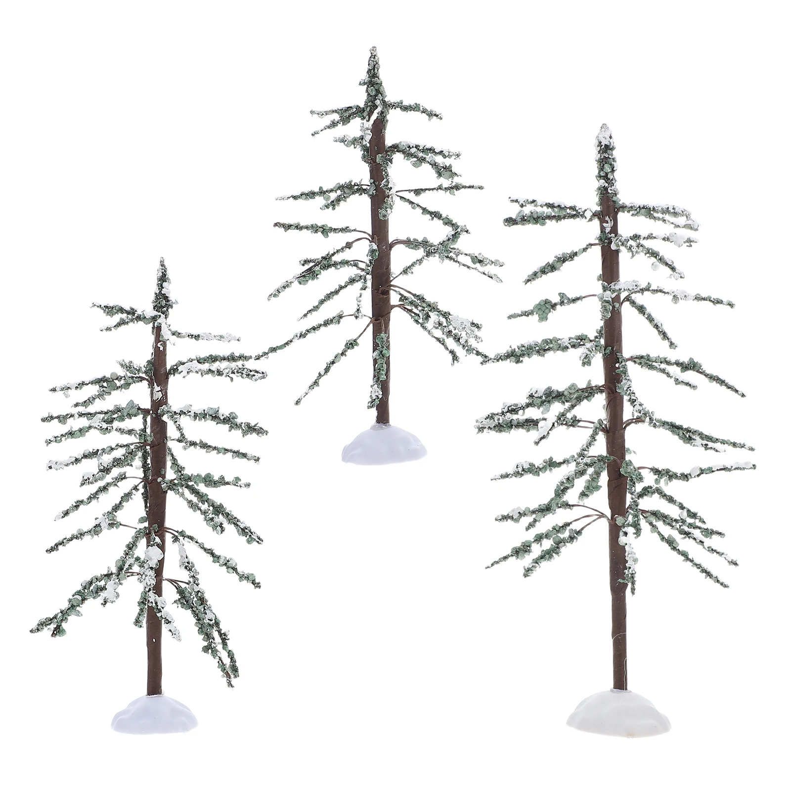 

3pcs Christmas Tree Mini Artificial Snow Frost Bottle Brush Trees For Tabletop Holiday Decor Party Crafts And Desktop Decoration