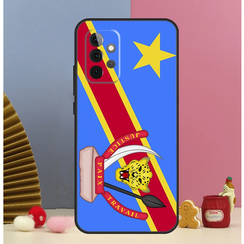 Congo Democratic Republic Flag Phone Case For Samsung Galaxy A12 A32 A52 A14 A24 A34 A54 A53 A33 A13 A15 A25 A71 A51 Cover