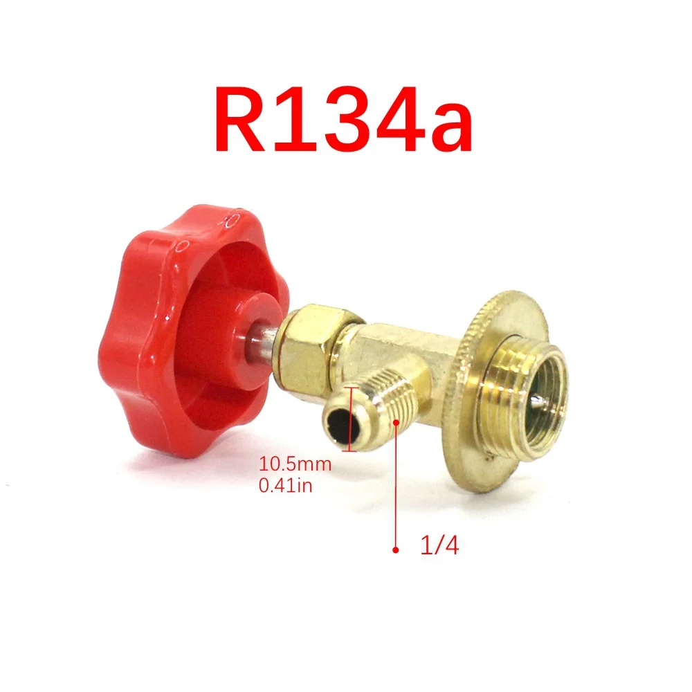 1 Pcs Dispensing Valve Bottle Opener 1/4 SAE Connector Mayitr Refrigerant Bottle Can Tap for R12 R22 R6000a R134a R410a Gas