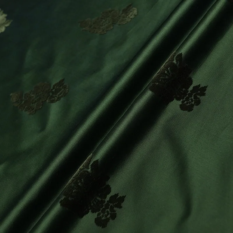 Handmade Zhangzhou satin jacquard fabric polyester fiber traditional pattern Chinese clothing waistcoat and cheongsam