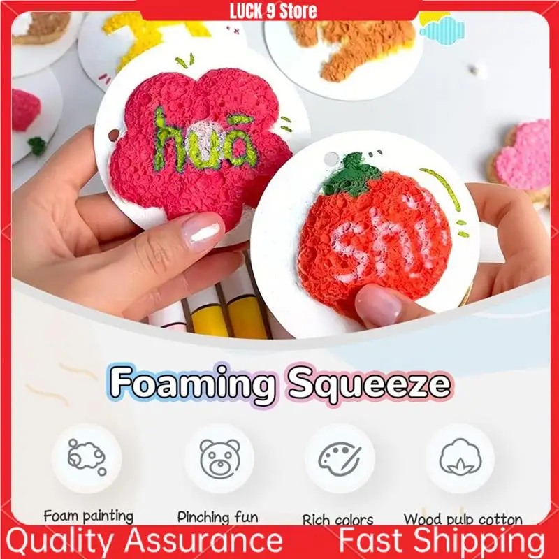 

Волшебная пенопластовая текстура, набор для рисования 3D-пенопластом своими руками с водяными ручками, волшебная губка для 3D-рисования для акрила-AB52