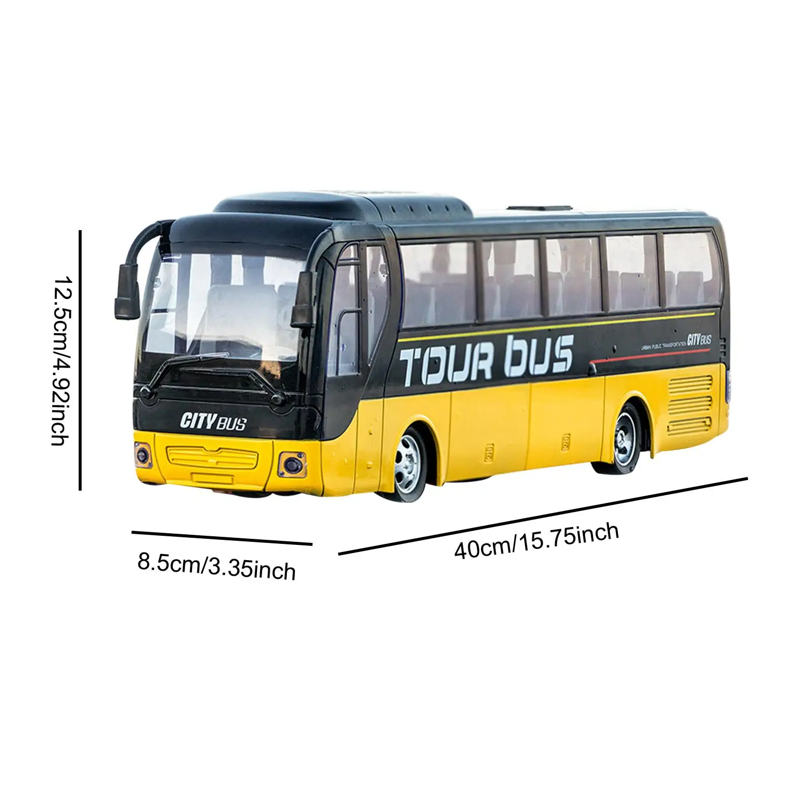 Zdalnie Sterowany Autobus Miejski, Akumulatorowy, Wytrzymały, Realistyczny Autobus Szkolny Zabawka
