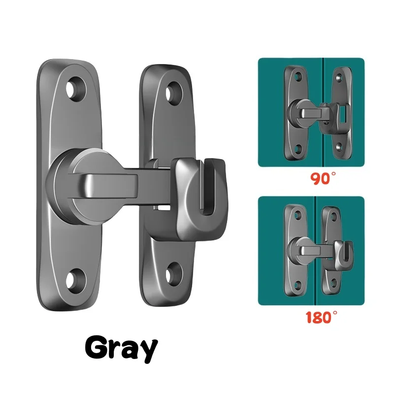 90/180 Graden Flip Deurslot Home Security Schuifdeur Klink Kleine Poort Vergrendelingen Hardware Anti-diefstal Slot zinklegering Deur Bouten
