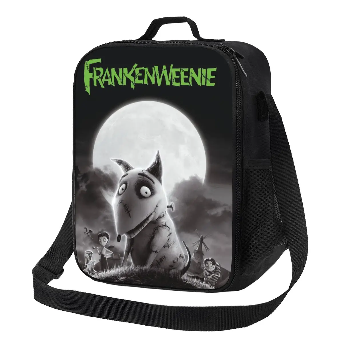 Custom Horror Frankenweenie Sparky Dog Lunch Boxes for Women Leakproof Thermal Cooler Food Insulated Lunch Bag Office Work