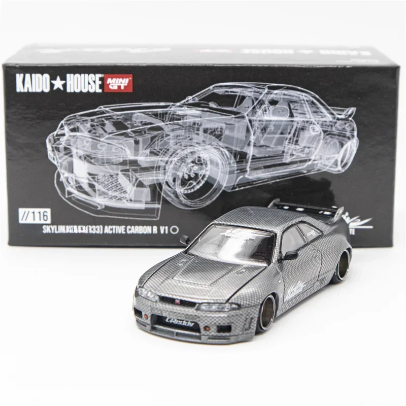 

**Chase**Kaido House x MINI GT 1:64 (R33) Active Carbon diecast Model Car