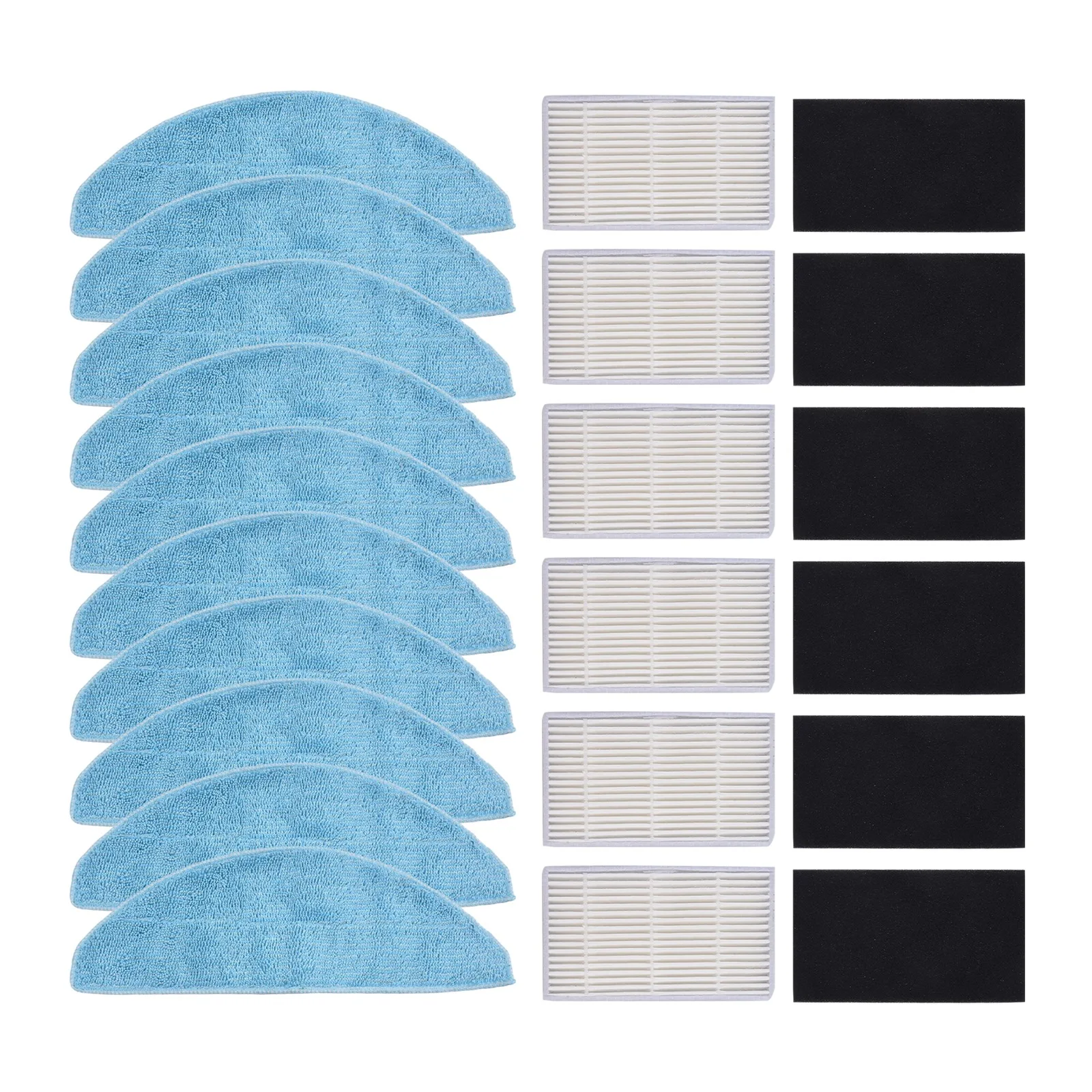 Accessory Kit for Conga 7490 Immortal / 8290 Immortal Vacuum Includes Mop Cloths and Filters for Home Cleaning