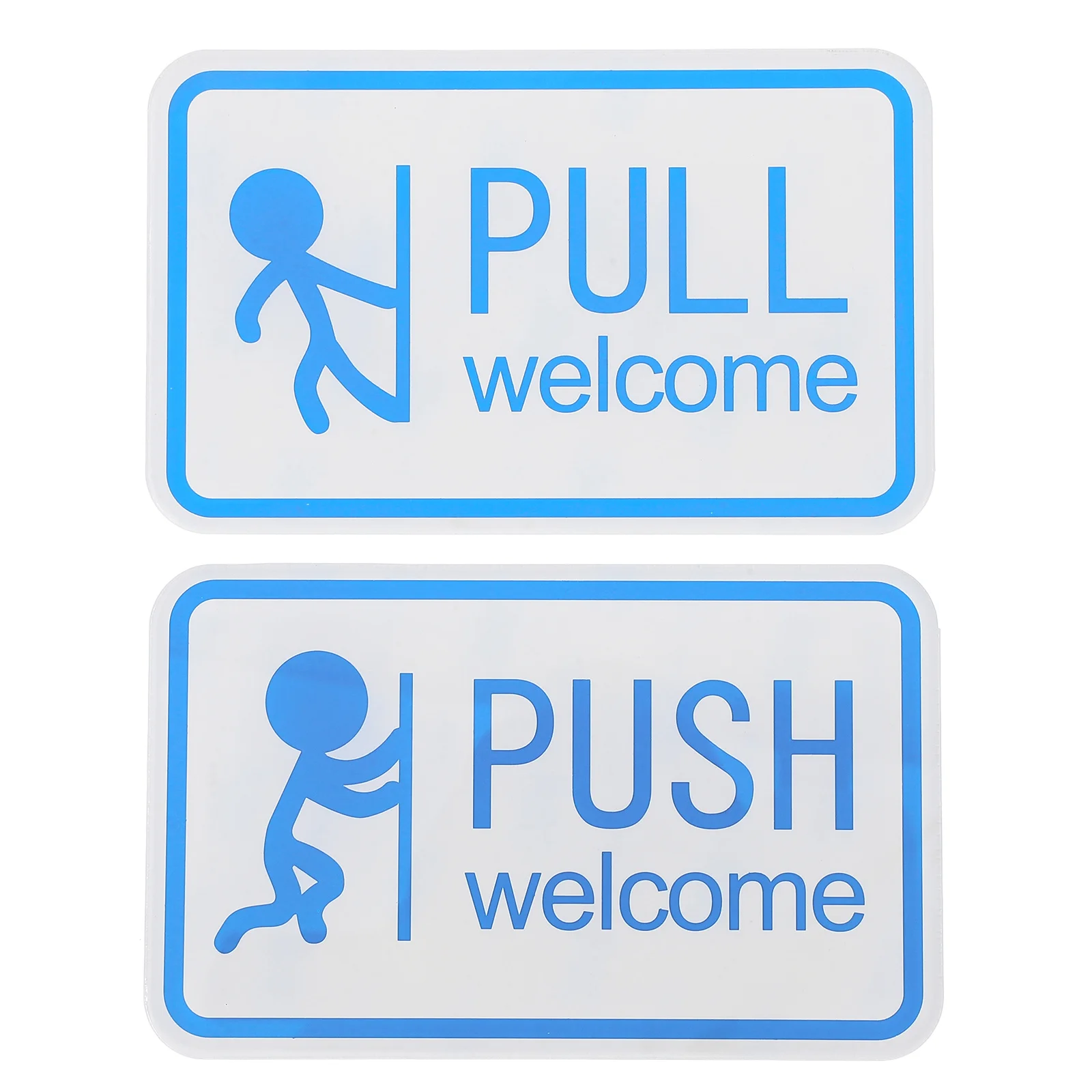 

2Pcs Acrylic Glass Door Push and Pull Sign Set Self-Adhesive Easy to Install for Customers Sliding Door Sign