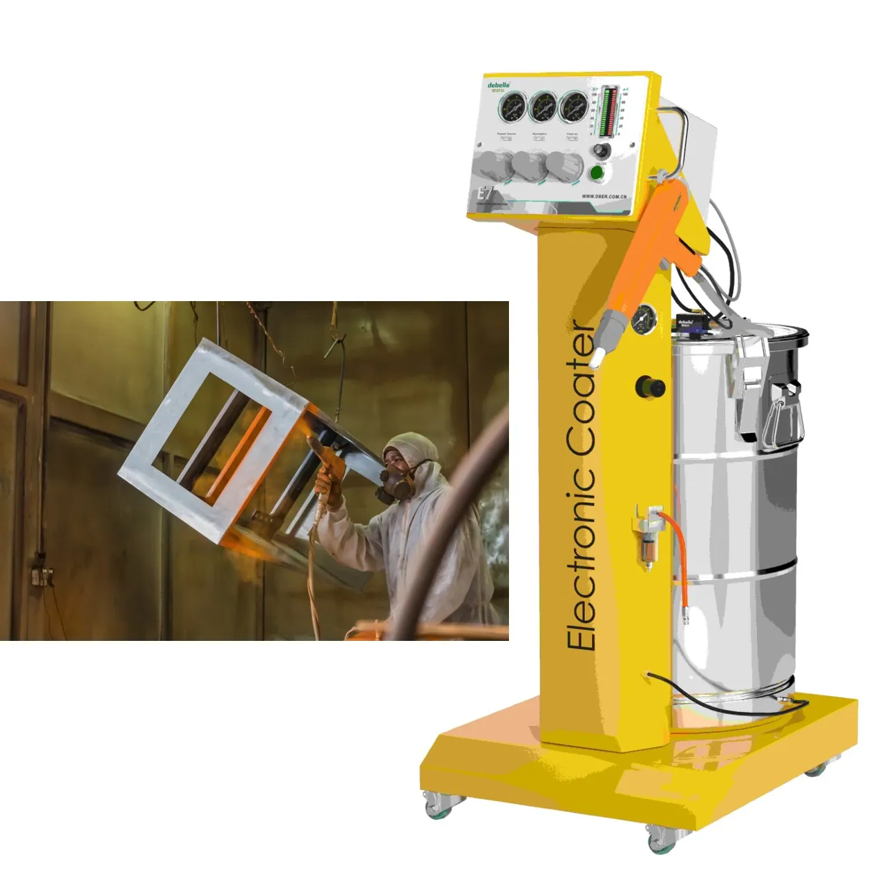 Waterborne Paint Spray Machine Electrostatic Spraying Wet Painting Gun for Sidewall Grilles & Registers