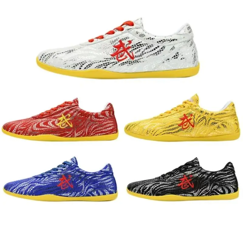 

Genuine Leather Chinese Wushu Shoes Taolu Kungfu Practice Martial Arts Shoes Taichi Shoes for Men Women Children