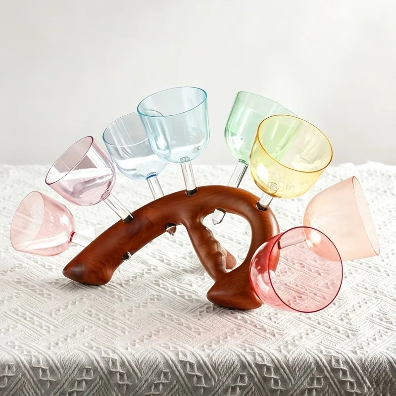 Handheld Crystal Singing Bowl Colorful Sound Bowls Handmade Sound Healing Meditation Yoga Bowls Professional Musical Instruments