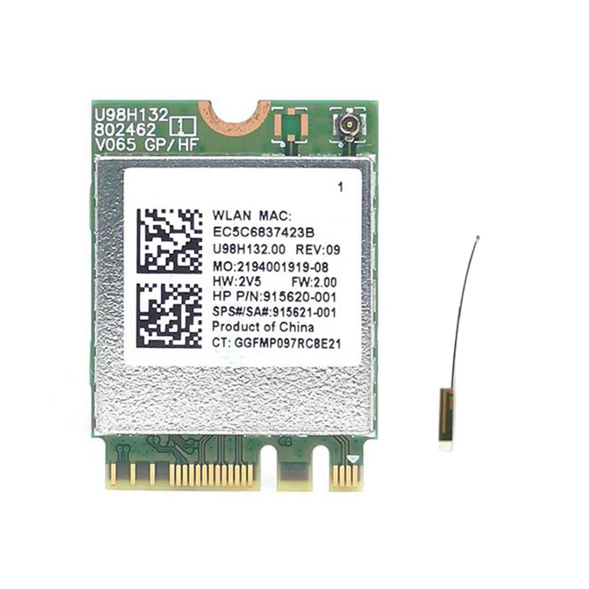 RTL8821CE 802.11AC 1X1 Wi-Fi+BT 4.2 Combo Adapter Card SPS 915621-001 Wireless Netowrk Card for Hp ProBook 450 G5 Series