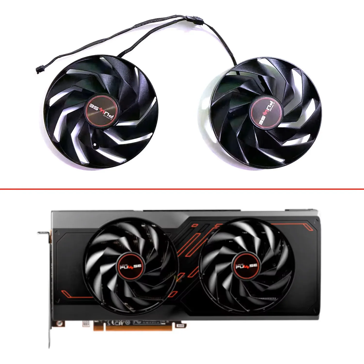 95MM 4PIN FD10015M12D RX7600XT 7700XT GPU Fan for Sapphire Radeon RX7600XT 7700XT 7800XT PULSE Graphics Card