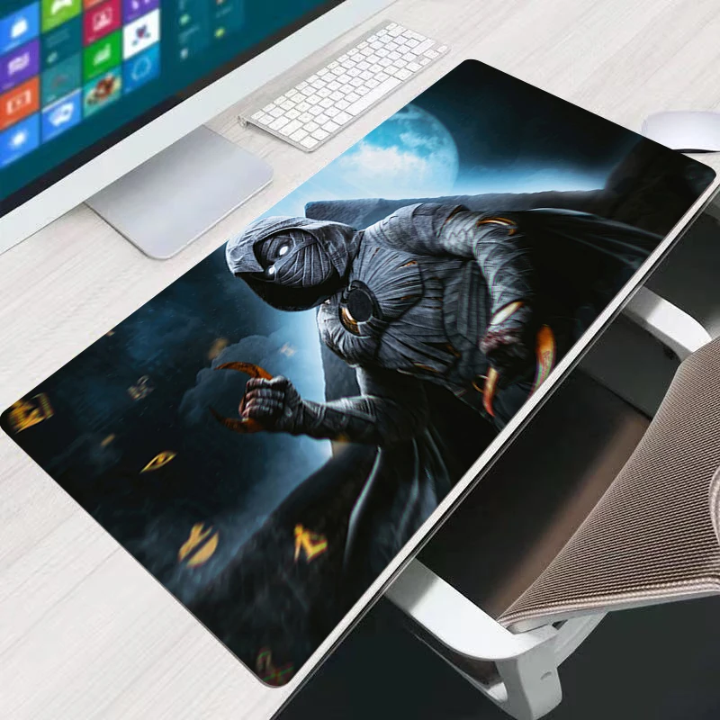 แผ่นรองเมาส์มูนไนท์เกมยางมินิพีซีคีย์บอร์ดแพดแล็ปท็อปคอมพิวเตอร์สปีดเดสก์แมทคอมพิวเตอร์เกมอะนิเมะอุปกรณ์เสริมแผ่นรองเมาส์