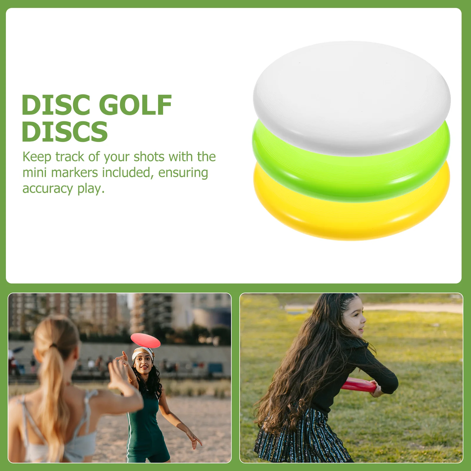 3 Pcs Golf Playing Parts Balls Disc for Beginners Accessories Midrange Pe