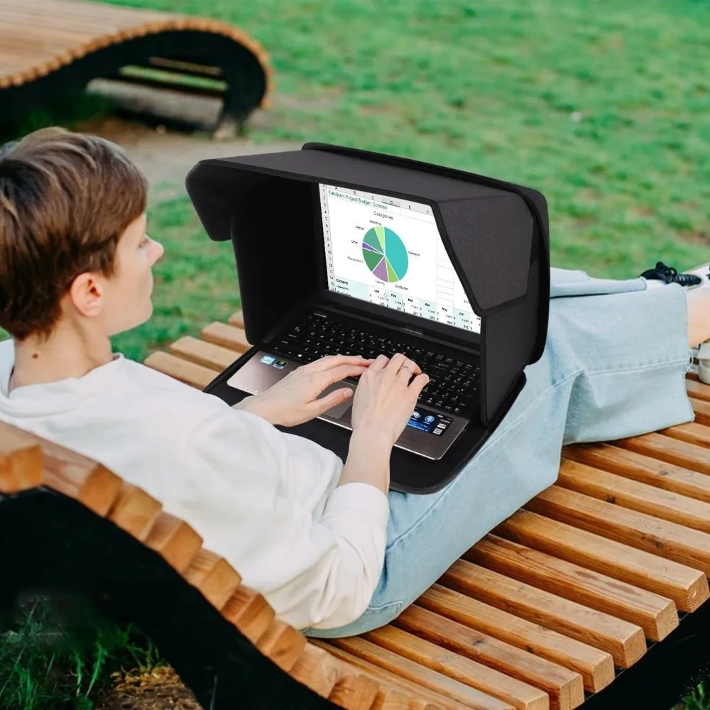 Foldable Laptop Sun Shade Multi-functional Portable Laptop Privacy Screen Shield Cover Sun Protection Laptop Sun Glare Shield