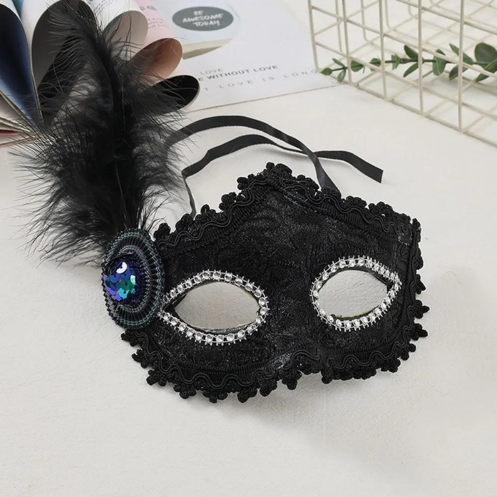 Multicolor Half-Face Mask Seductive Style Cosplay Feather Mask Masquerade Fancy Prom Masquerade Ball Mask