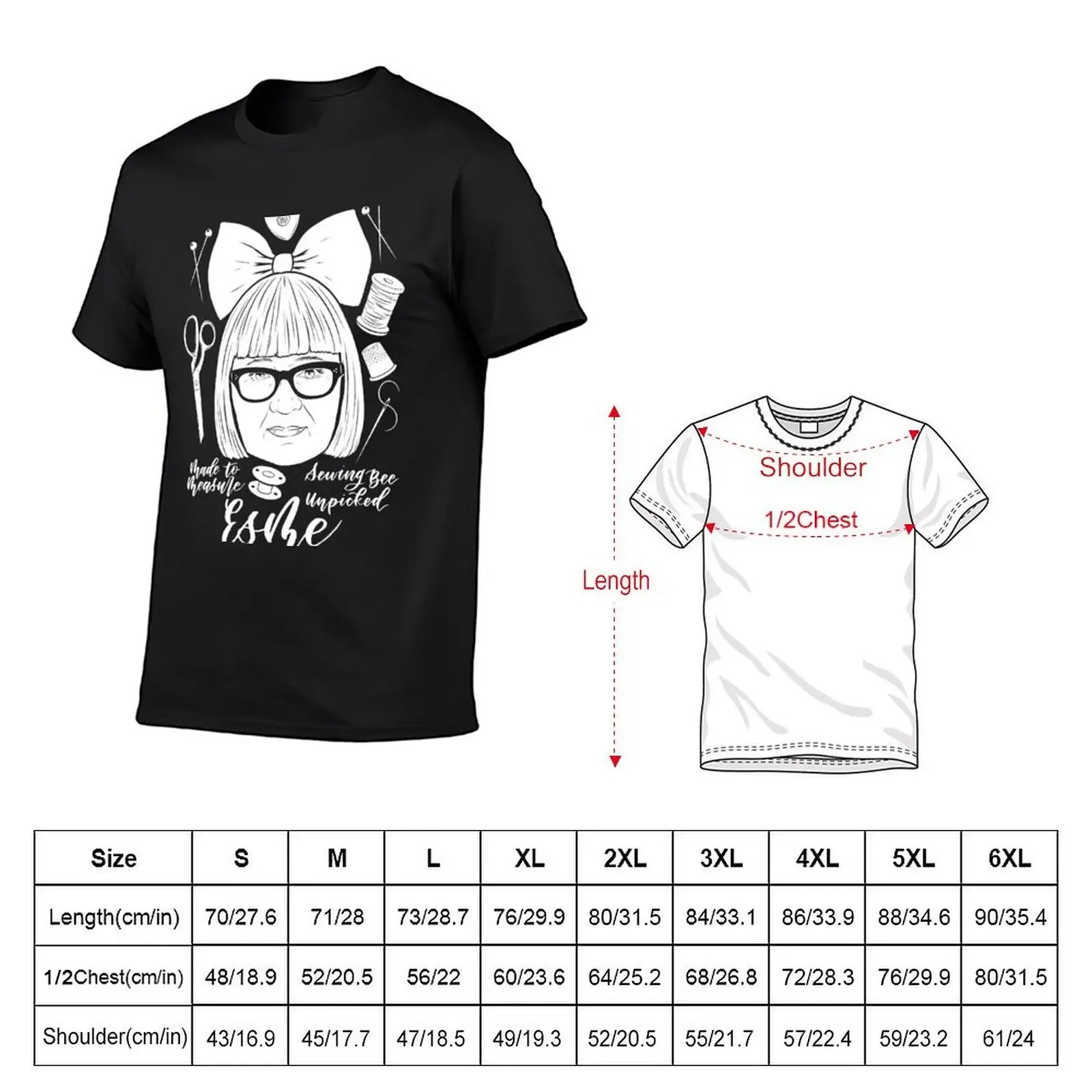 Esme made to measure - black lines T-Shirt blacks kawaii clothes anime tshirt custom shirt Men's t shirts