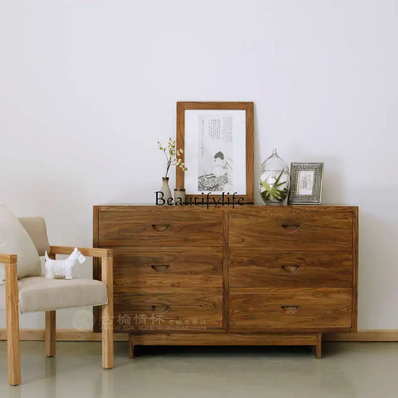 

North American black walnut bedroom solid wood storage Nordic simple style modern side cabinet