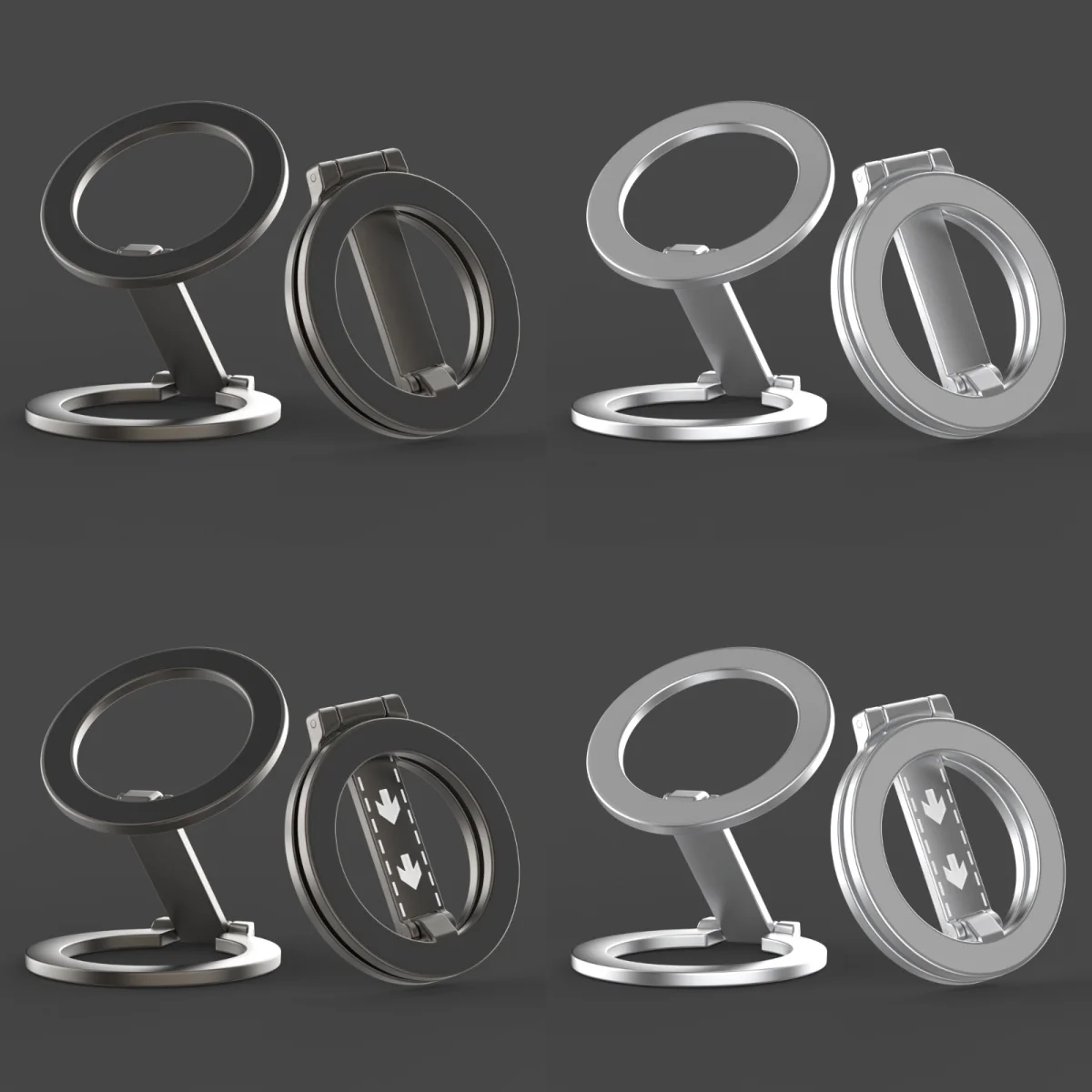 

Double-Sided Magnetic Phone Ring Holder for MagSafe Kickstand Compatible For iPhone 17/16/15 Huawei Xiaomi Stand Grip Accessory