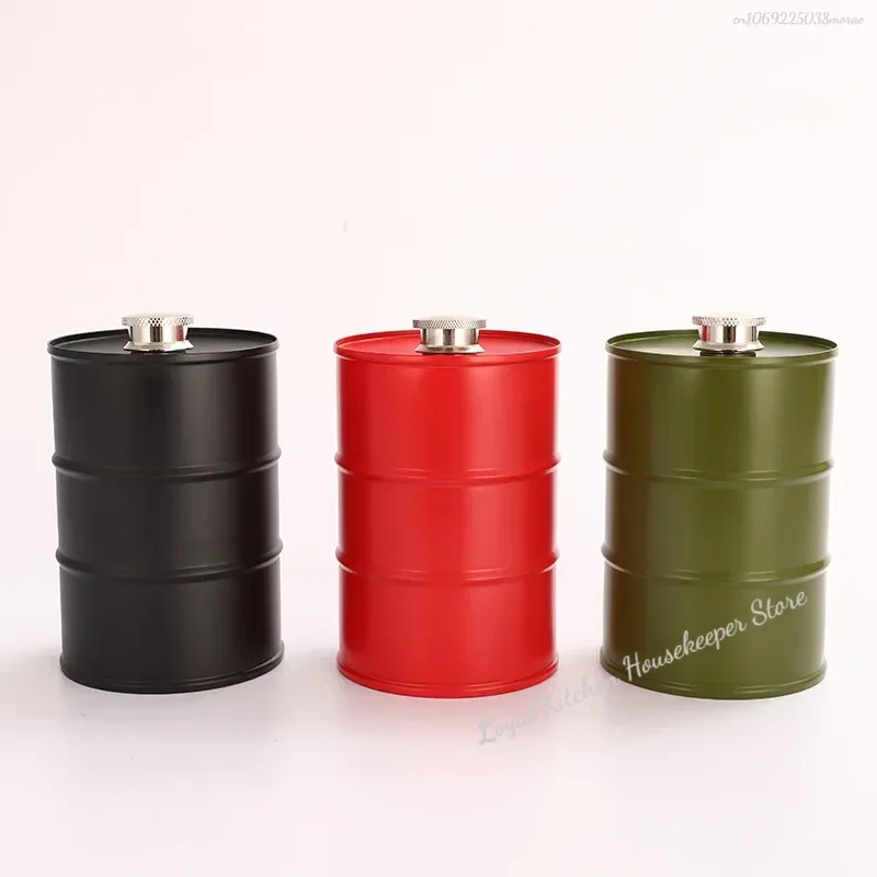 25oz Vodka Oil Drums Whisky Flagon Oil Barrel Vodka Whiskey Jug Portable 304 Stainless Steel Alcohol Liquor Hip Flask Whisky