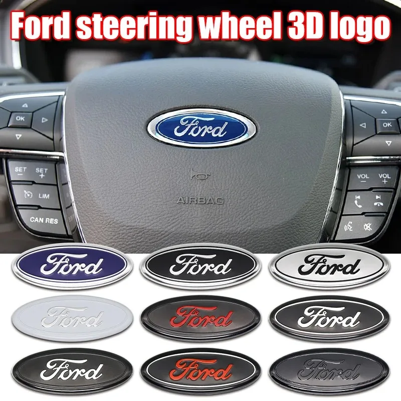 5.8cm Car Steering Wheel Center Badge Logo Sticker Steering Wheel Logo Sticker For Ford Focus 3 MK2 Fiesta MK7 Mondeo MK4 Fusion
