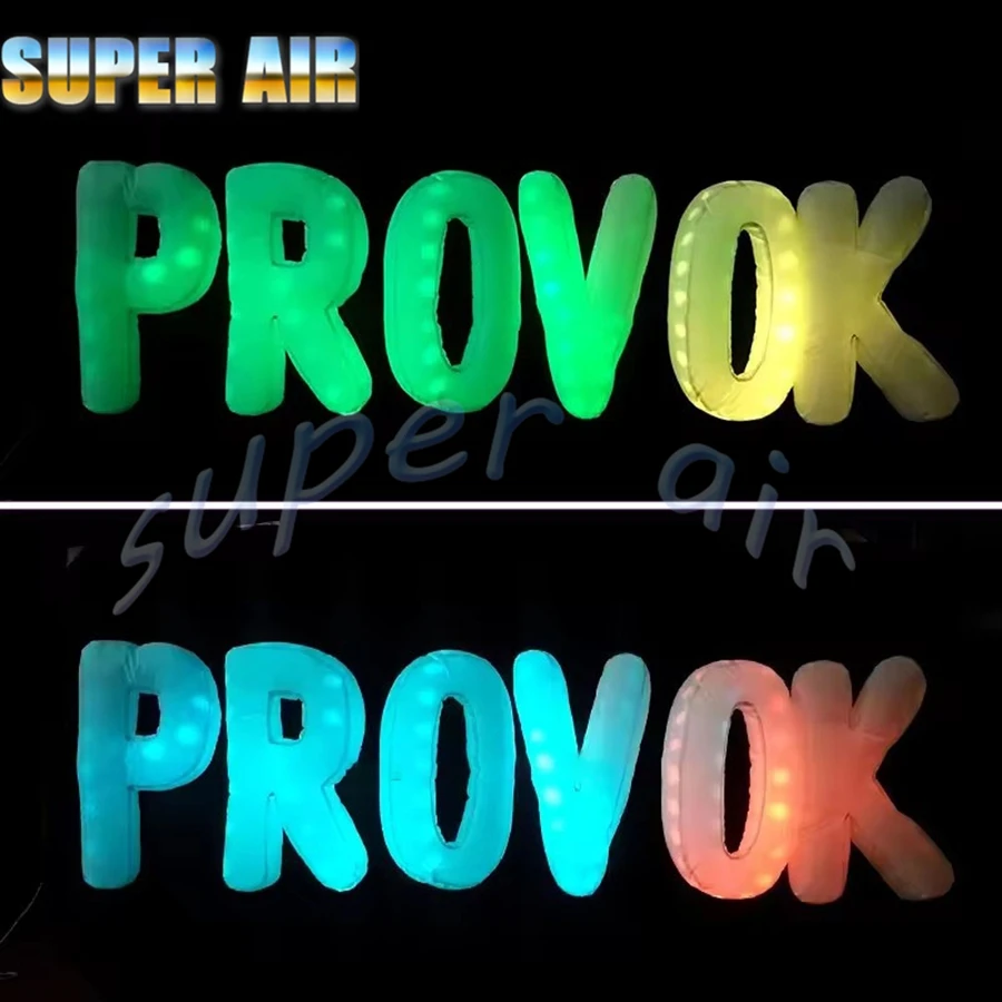 Customized figure air balloon inflatable letter with lighting for party decoration