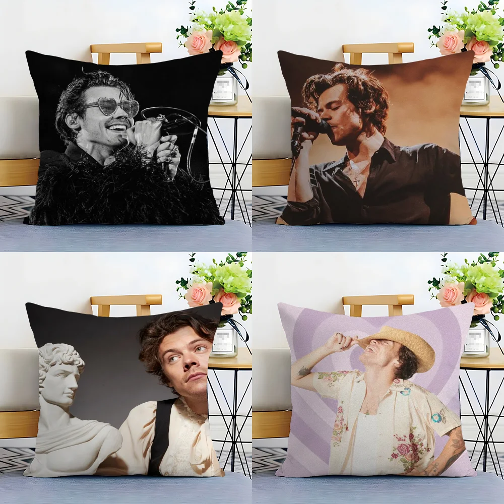 Singer H-Harry Music Pillow Case Plush Fabric Soft  Pillowcase Double Sided Print Cushion Cover Household Gifts