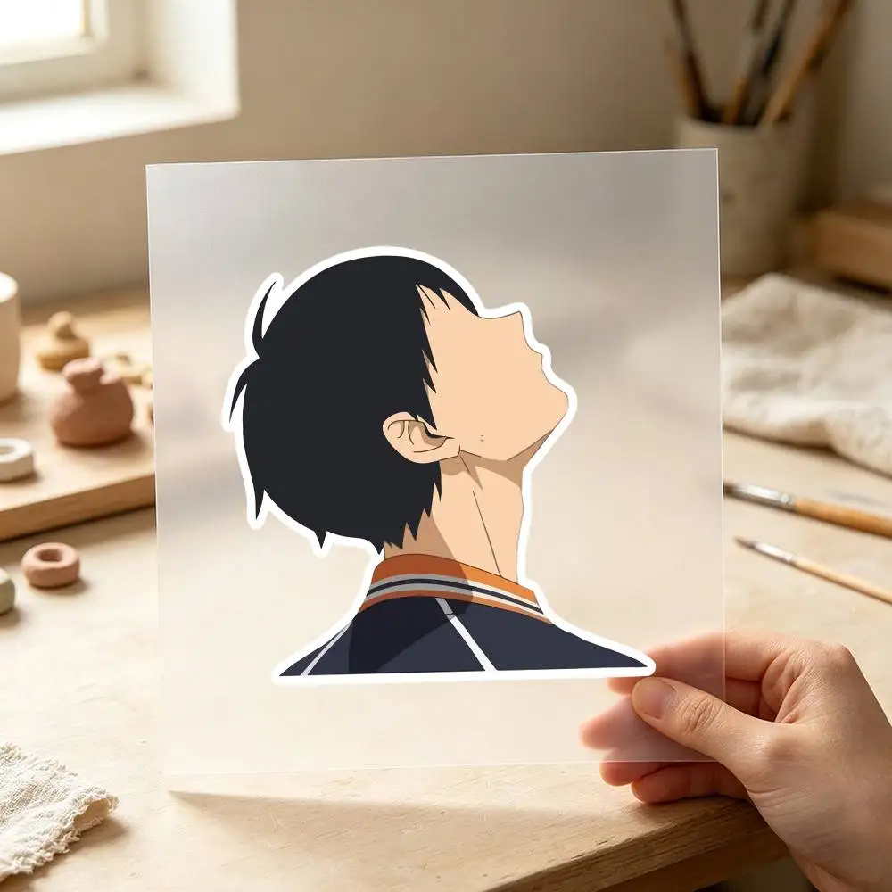 Anime Kageyama Minimalist Waterproof Stickers For Decorating Car Windows Motorcycles And Computers.