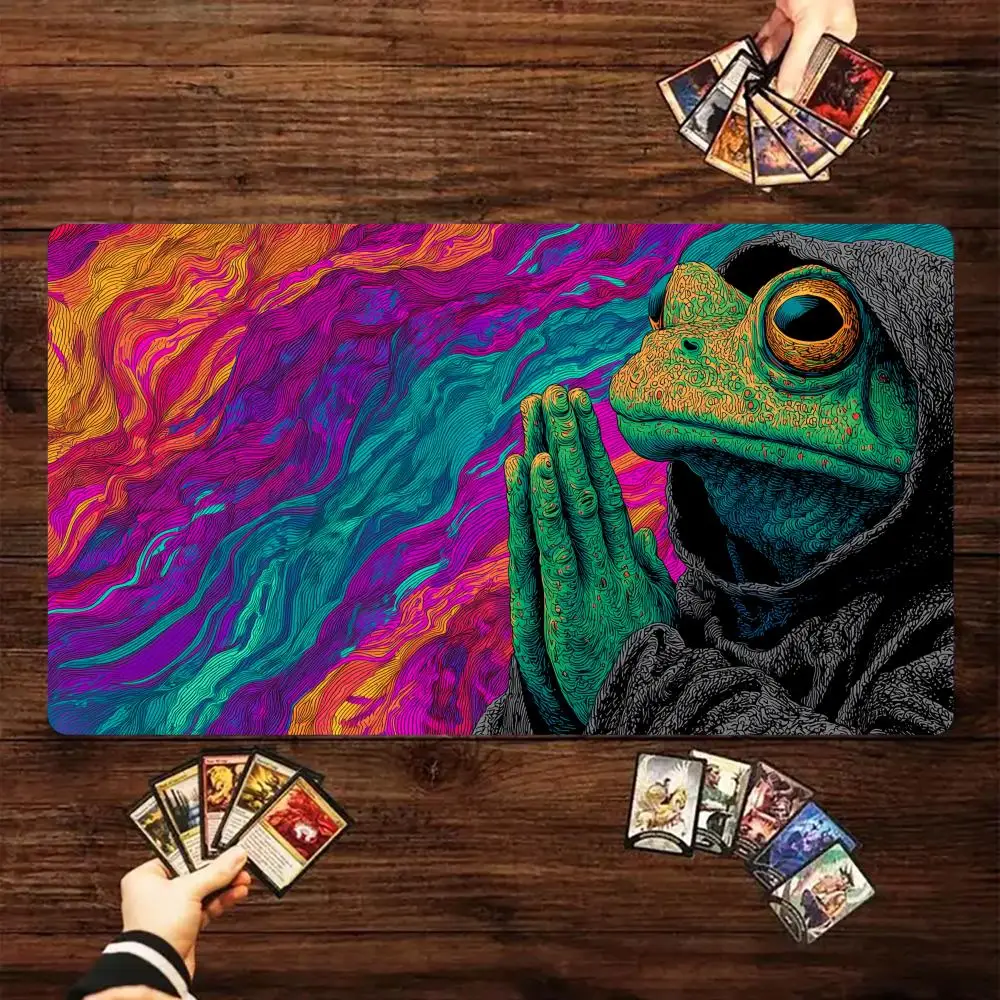 

Mysterious Frog Monk Magic Card Battle Mat MTG Playmat Anti-slip Base 35X60CM gathering gaming mats Board Game Mat for TCG