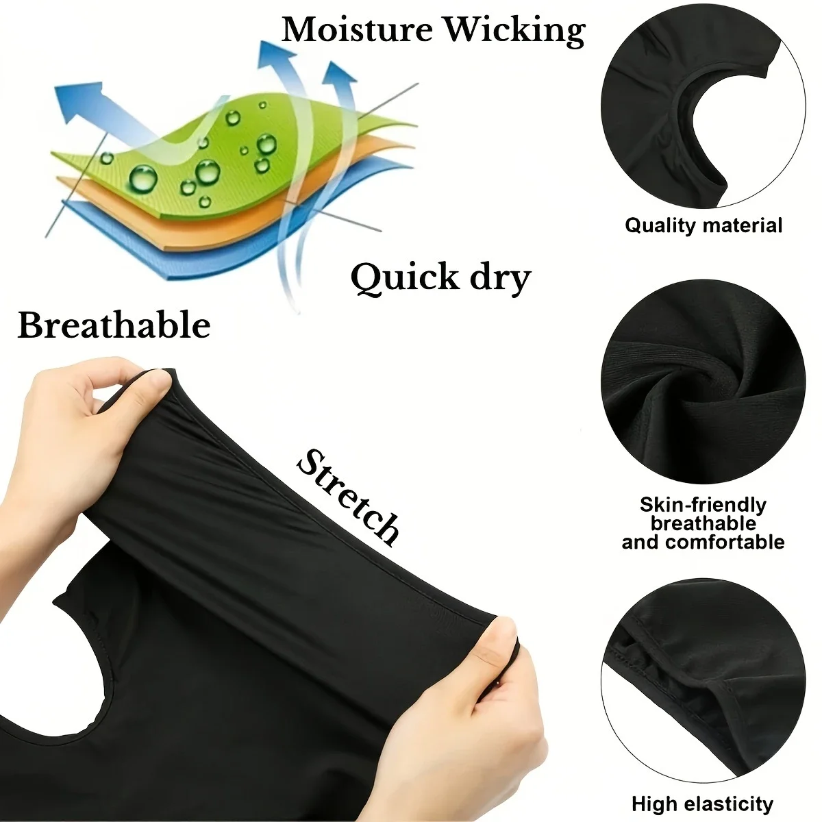 ISGTDRM Quick-dry Balaclava Sports Full Face Mask Soft Breathable Beanies Cycling Helmet Liner Running Hiking Fishing Hood Caps image 4