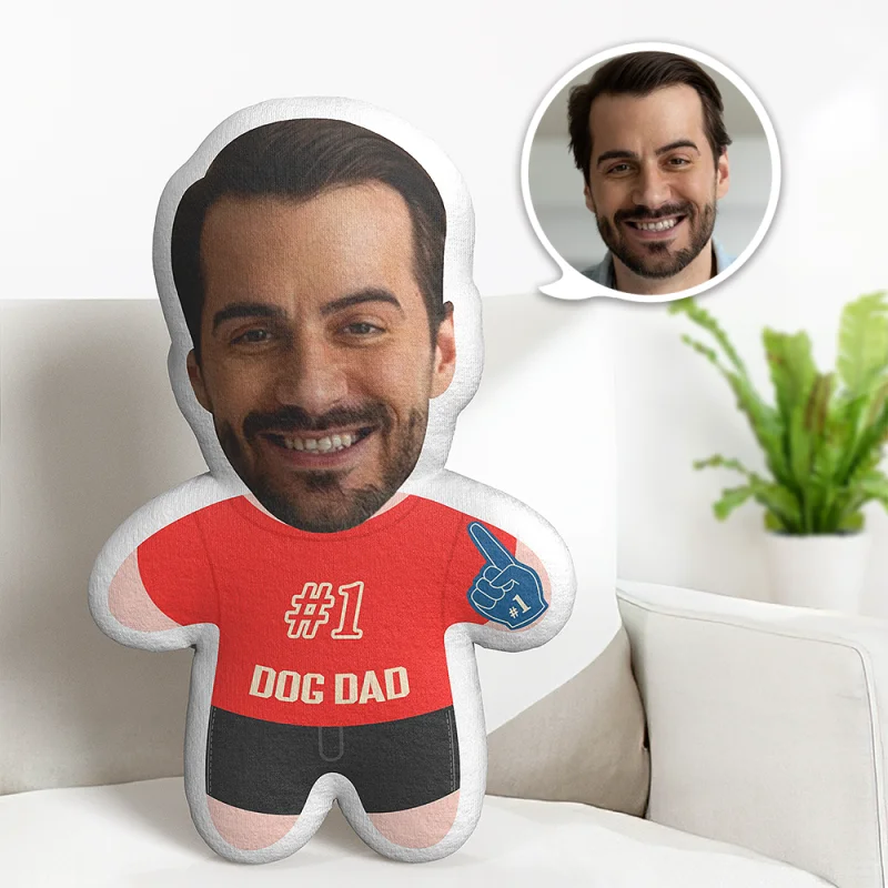 Minime Pillow cushion Dolls Photo Face customized  Pillow creative Personalized for boy girl kid Stuffed Best Dog Dad