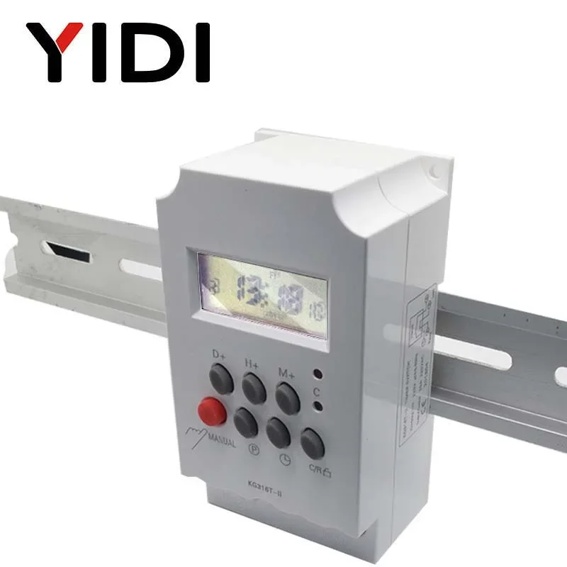 Imagem -02 - Programável Interruptor Temporizador Digital Heavy Duty Trilho Din Eletrônico Heavy Duty 25a 220vac Relé 12v Kg316t