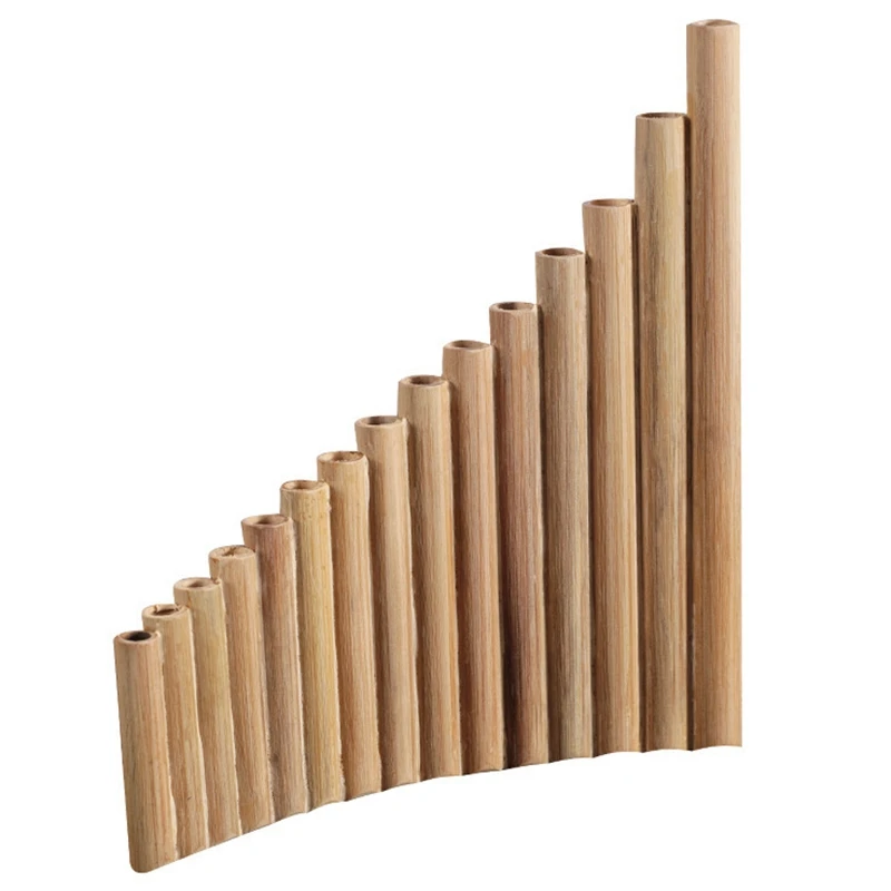 

T31C-Pan Flute 15 Pipes Natural Bamboo Wind Instrument Panpipe G Key Panpipe Handmade Woodwind Instrument Folk Instrumentos