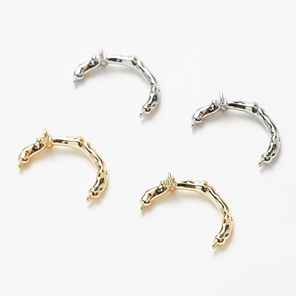 4PCS 14k Gold Plated Ring Parts for Jewelry Findings Components DIY Hand Made Ring Brass Accessories 23*3mm