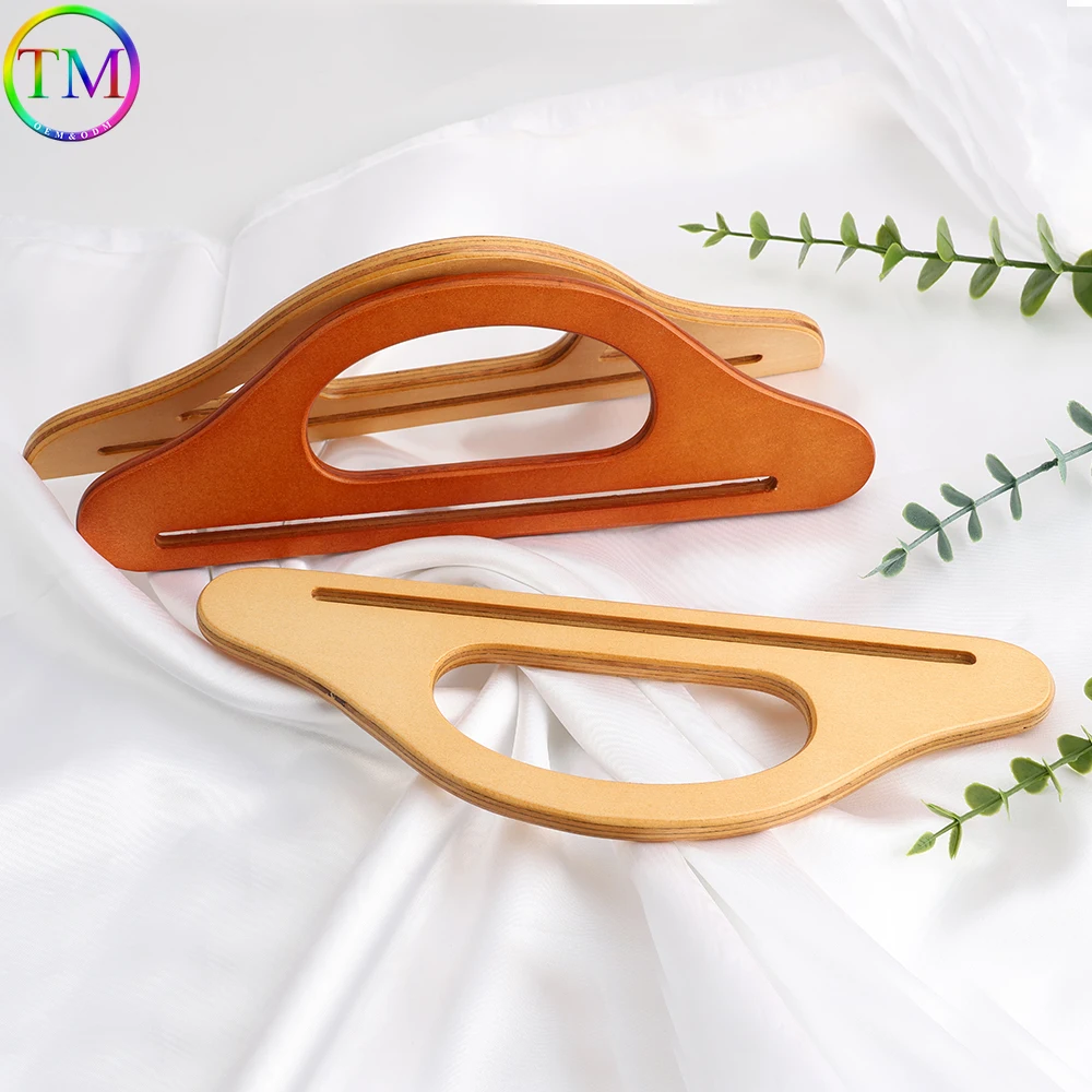 2/10/20PCS 25x9cm Plywood D Shape Wooden Beach Bag Handles For Replacement DIY Handbag Tote Strap Purse Frame Sewing Accessories