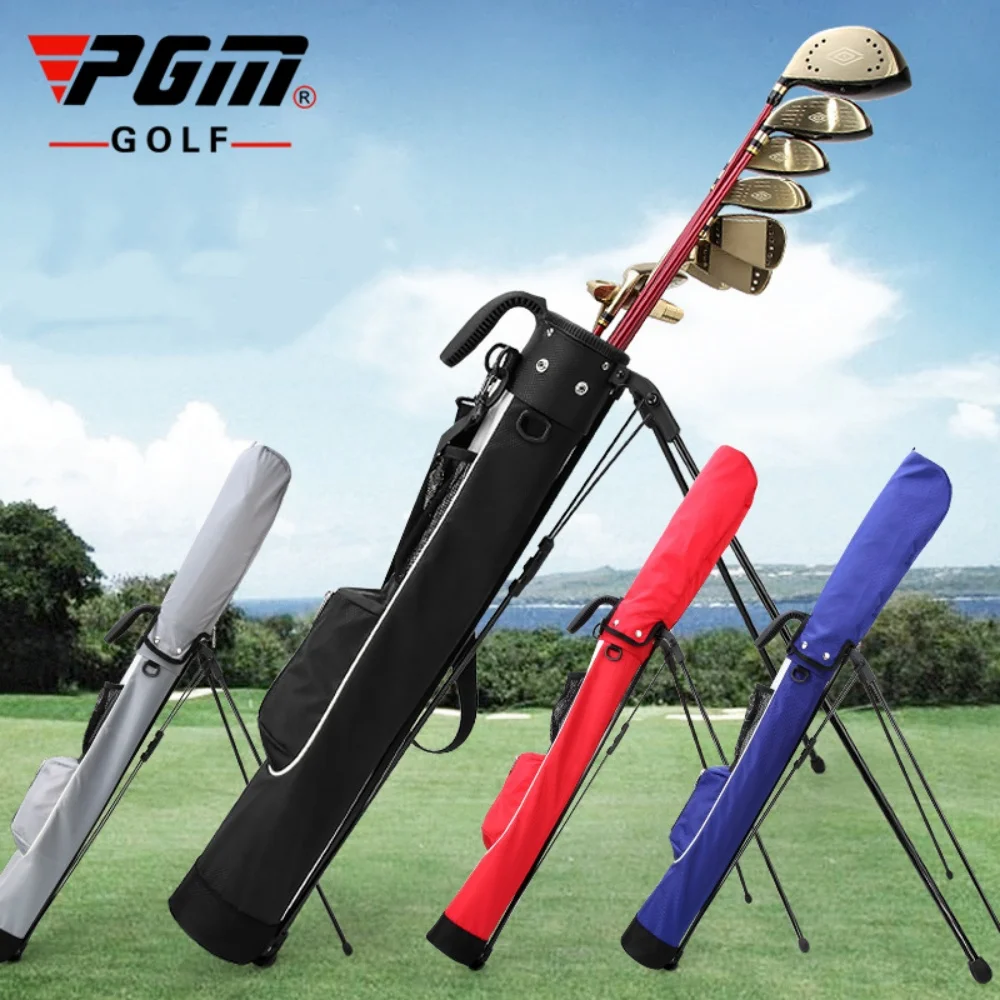 PGM Golf Stand Gun Bag - Men's and Women's Waterproof Ball Bag, Large Capacity and Lightweight, Can Hold 9 Clubs, Golf Equipment